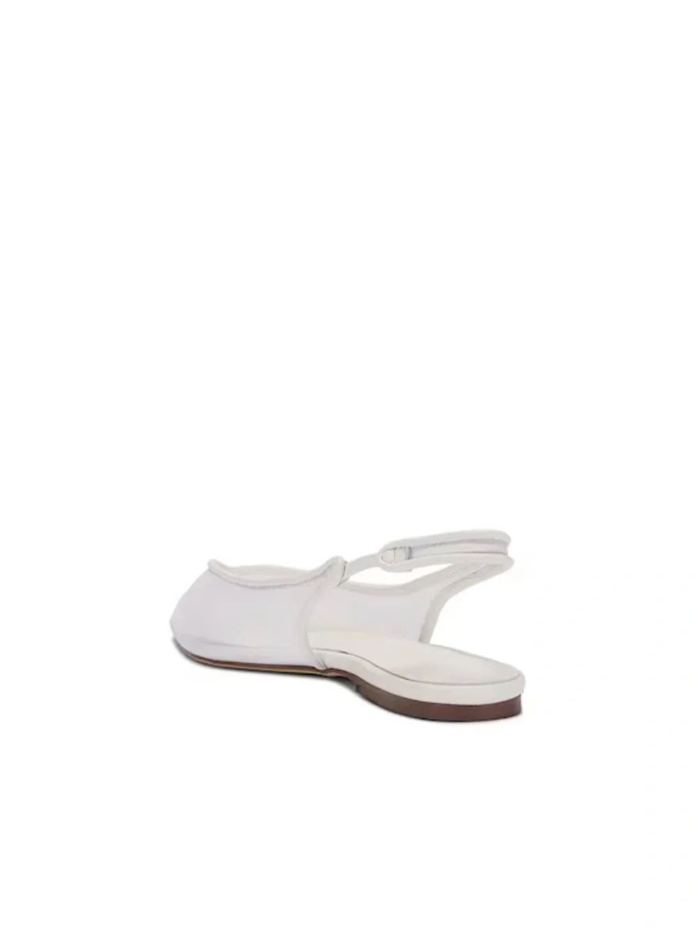 Tony Bianco White Slingback Pointed-Toe Flats